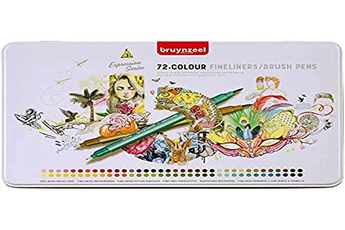 Talens 72 Rotuladores De Punta Fina En Caja De Metal.