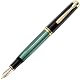 Kolbenfüller Pelikan Souverän M 600 in schwarz/grün mit Goldfeder