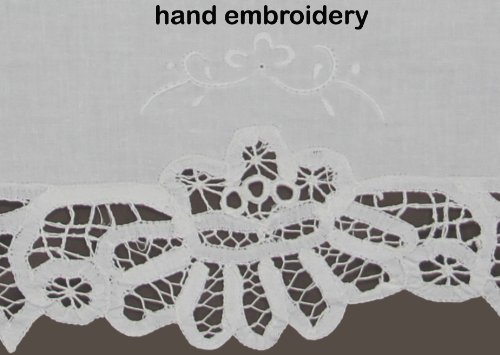 White Battenburg Lace Table Runner Dresser Scarf 16x44 Hand Embroidery |  Desertcart Fiji