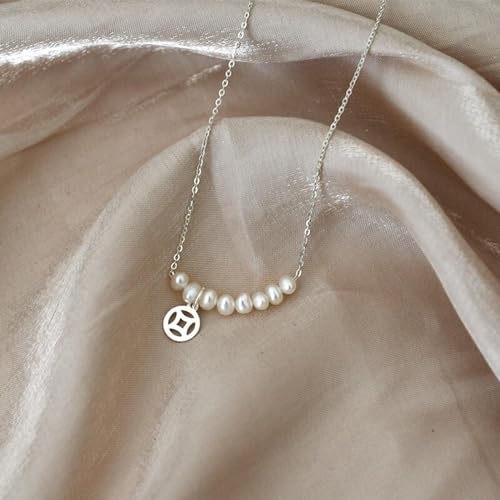 Collier sourire argent 925 perle d'eau douce bijoux adolescentes