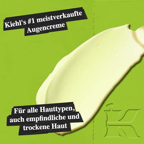 KIEHL’S Creamy Eye Treatment with Avocado, 14 ml + gratis Ultra Facial Cream 7 ml, feuchtigkeitsspendende Avocado-Augencreme, Augenpflege für normale und empfindliche Haut