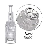 Blanco Color Nano Round Cartucho Adapta Dermapen Cosmopen aguja 10 unids, esterilizado con radiación gamma, De acuerdo con las normas ISO/CE(puerto roscado / Round Nano)