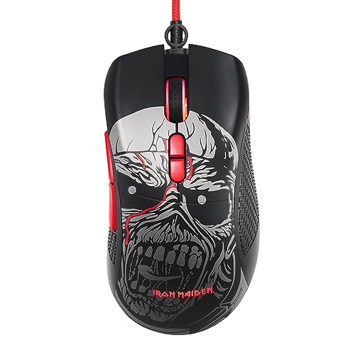 Subsonic - Souris Gaming Filaire Iron Maiden - Souris Gamer à capteur Optique 7200 Dpi - Forme Ergonomique - 7 Boutons programmable - Cadeau sous Licence...