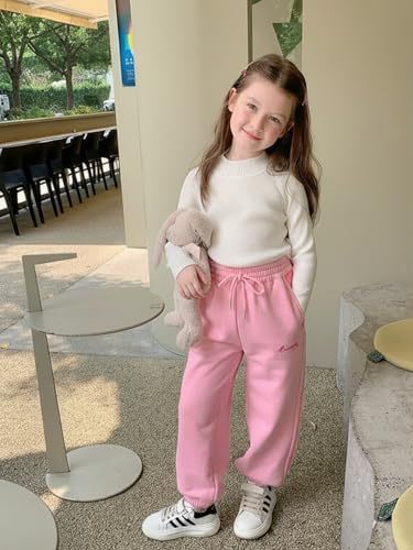 Image of Girls Mock Neck Ribbed Knit Sweater, Long Sleeve Pullover Top