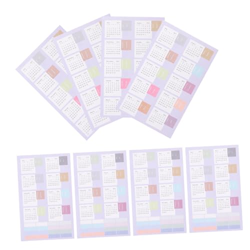 DOITOOL 4sheets Calendar Tabs for Adults Monthly Planner Stickers Notebook Decor Index Stickers