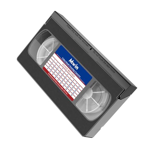 Mwin VHS Video Head Cleaner per VHS/VCR Players, tecnologia a secco - Nessun fluido richiesto riutilizzabile 50 volte
