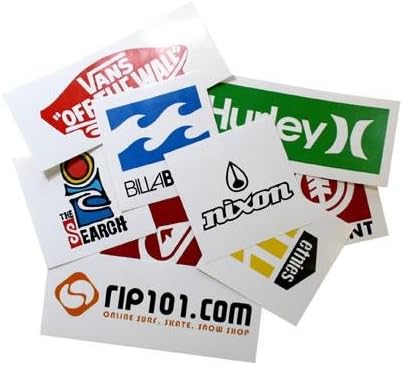 Surf, Skate, Snow - Pack Of 10 Assorted Stickers