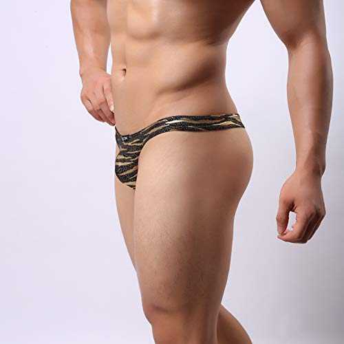 Uneihoiz Men's Leopard Print Bikini Briefs Low Rise Underwear Thongs Pack Of 2 Medium #TOP3