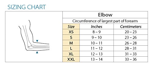BIOSKIN™ Tennis Elbow Brace - Elbow Compression Sleeve with Support Strap and Gel Pad - For Tennis Elbow and Golfer's Elbow and Tendinitis (XS) - Thumbnail 2