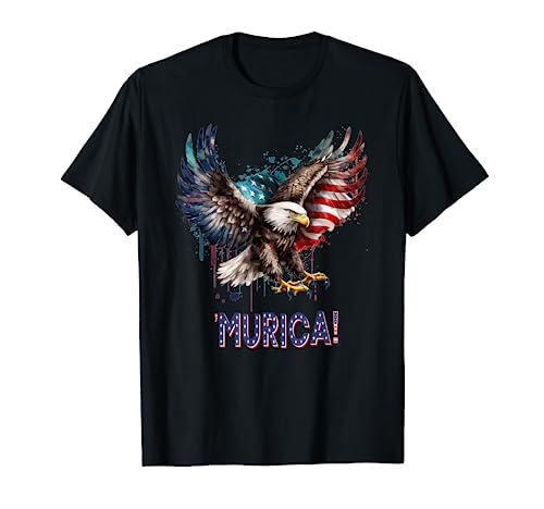 Funny eagle 4th Of July Murica Men Women usa flag Murica Camiseta