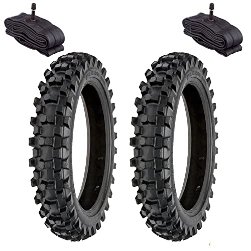 EMA10MEG - 2 neumáticos neumáticos para moto Mini Cross 3.00-10 tachonadas minicross