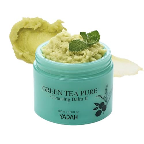 Green Tea Pure Cleansing Balm 2, 100ml - Vegan Hypoallergenic Sherbet Type Makeup Remover with Natural Plant Derived Oils