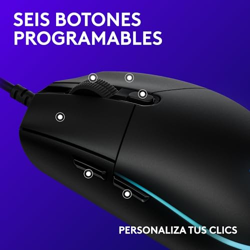 Logitech G G203 LIGHTSYNC Ratón Gaming con Iluminación RGB Personalizable - Imagen 4