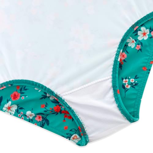 Image of Girls Swimsuit One Piece Bathing Suit with Adjustable Straps Cute Little Kids Swimming Suits Beach Swimwear 4T-12