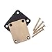 Alnicov Electric Guitar Neck Plateï¼Œwith 4 Screws For Strat Tele Style Electric Guitar Bass Parts Brass