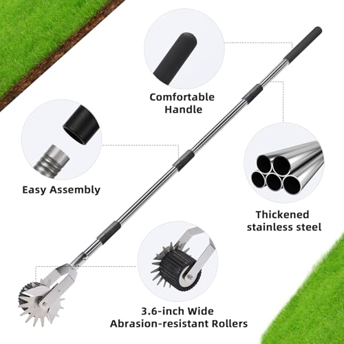 Wheel Rotary Manual Edger Lawn Tool, Hand Edger Lawn Tool, Adjustable Length, Ideal for Precise Grass Trimming Along Sidewalks, Garden, Driveways, and Flower Bed