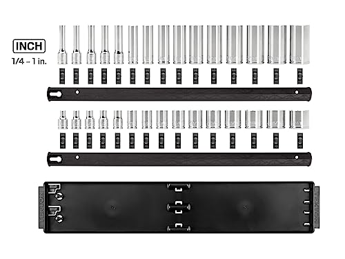 TEKTON 3/8 Inch Drive 12-Point Socket Set with Rails, 30-Piece (1/4-1 in.) | SHD91210 - Image 3