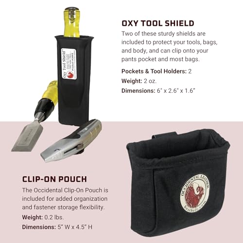 Occidental Leather Stronghold Journeyman's Tote - 16 Screwdriver Loops, 9 Compartments, 6 Pockets & 6 Tool Loops - Upright Design, Divided Interior - Made in USA by Occidental Leather - Image 4