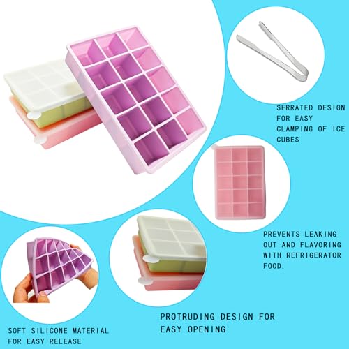 Cubeteras de silicona flexibles 3 unidades miniatura 4