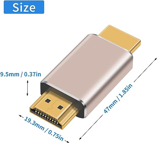 Image of ETZIN 8K HDMI Male to Male Adapter, 48Gbps UHD 2.1 Coupler Connector for HDTV, TV Stick, DVD Player, Game Console, X-Box, PS-4 /5 /3, EPL-1058H