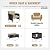 LEVELEVE Patio Conversation Set 5 Piece, Balcony Furniture Outdoor PE Rattan Wicker Lounge Chairs with Soft Cushions, 2 Ottomans & Glass Table for Porch Lawn, Brown (Khaki Cushions