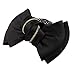 Women Black Bowknot Decor Metal French Hairclip Net Hair Snood Barrette