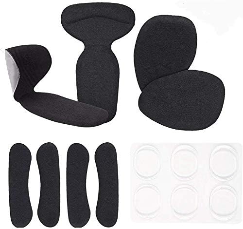 High Heel Pads (14 pcs)-Heel Grips, Metatarsal Foot Pads Support, High Heel Inserts Liner Insoles Anti Slip Shoe Cushion, Heel Snugs for Women, Back of Heel Cushions, Metatarsal Foot Pads (Black)