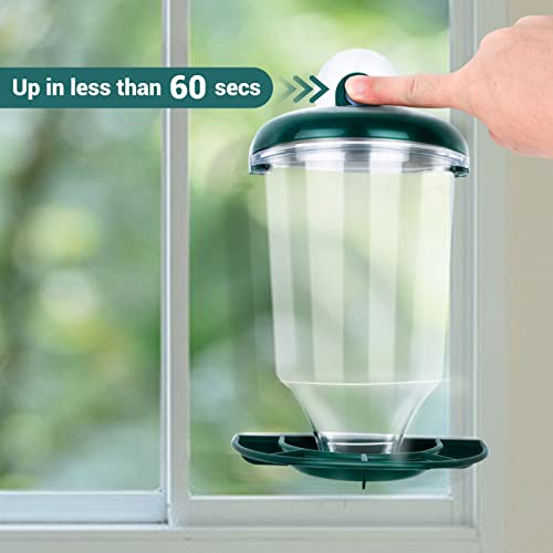 Window Bird Feeder 2 Pack, Bird House For Outside, Window Bird Feeder With Strong Suction Cups And Removable Seed Box. Outdoors Birdfeeder For Wild Birds, Cardinal, Bluebird #TOP4