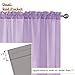 Aiyufeng Light Purple Sheer Curtain Panels Pair Sold 84 Inch Length, Light Filtering Window Curtain Drapes Treatment for Kitchen, Bedroom/Children Room, Voile Top Dual Rod Pocket, 40x84