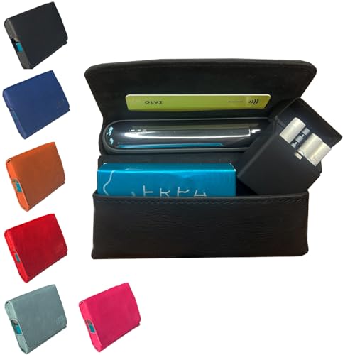 GC edles Etui kompatibel mit IQOS ILUMA & ILUMA i Plus TEREA Delia LEVIA Sticks Zubehör Tasche Schutzhülle Vintage Black
