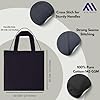 MINIMARG 100% Cotton Canvas Bags, Plain Tote Bags to Decorate, eco-friendly Canvas Reusable blank Tote Bags made with Premium Quality Fabric - Size 30x30cm+30cm Handle (Black, Pack of 10) #2