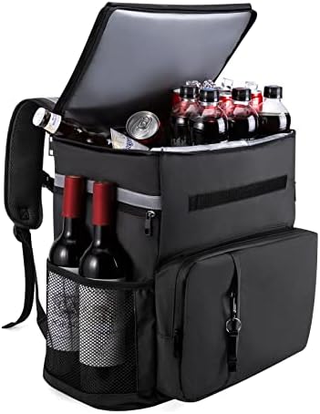 MATEPROX Large Cooler Bag Rucksack, 40L Leakproof Insulated Picnic Backpack Keeps 54 Cans with Bottle Opener, Waterproof Lunch Cooler Bag Backpack for Camping Hiking BBQ Outdoor Activities
