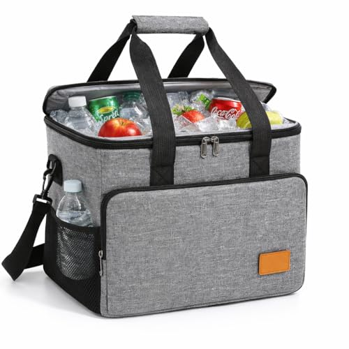 SKY-TOUCH Outdoor Cooler Picnic Bag Outdoor Camping Storage Bag Large Capacity Easy To Clean and Versatile Use Suitable For Camping Picnics L SIZE - 34x25x26m Grey