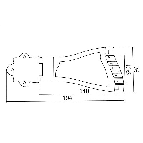 Lyws Guitar Bridge Trapeze Tailpiece For Archtop Jazz Guitar Parts Hollow Body (Gold) #TOP4