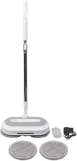 Floweringbeter Mopa eléctrica inalámbrica, limpiador de piso eléctrico de doble motor con tanque de agua desmontable, faro delantero con 2 almohadillas, limpiador de pisos duros recargable (EE. UU.)