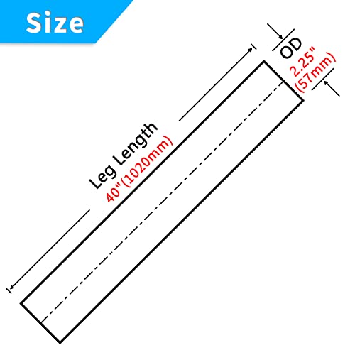 Image of 2.25 Inch Straight DIY Custom Mandrel Exhaust Pipe Tube Pipe,40 Inch Length,2.25'' OD Mandrel Straight Pipe,T304 Stainless Steel,Universal Fitment-2PCS
