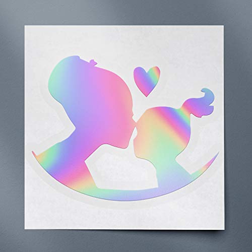 NBFU DECALS Mom and Daughter (Hologram) (Set of 2) Premium Waterproof Vinyl Decal Stickers for Laptop Phone Accessory Helmet Car Window Bumper Mug Tuber Cup Door Wall Decoration