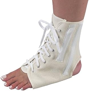 PowerPlay Canvas Ankle Brace with Laces44; Beige - Medium