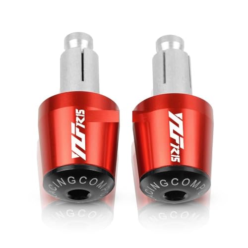 Terminales de Manillar Rojo de 22mm para Disfrutar Rutas sin Vibración en Tu Yamaha YZF R15 2