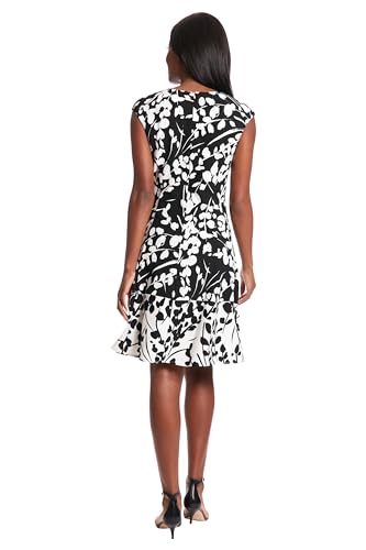 Image of London Times Womens Dresses Cap Sleeve Fit and Flare - Elegant Summer Cocktail Graduation Garden Party Wedding Guest Dress