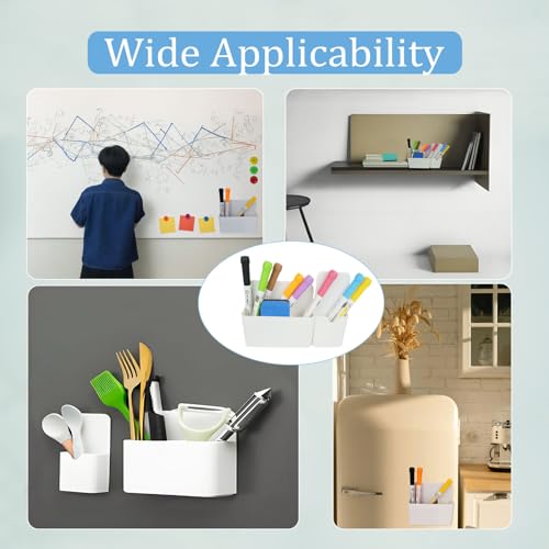 Morocket 18 Stück Whiteboard Zubehör, mit 2 Stifthalter Magnetisch mit 2 Whiteboard Schwamm, 8 Stifte Marker, Stifthalter Magnetisch für Schule, Kühlschrank, Büro