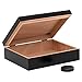 Humidor Supreme Red Line Series Traveler Humidor, Honoring Firefighters, 20 Cigar Capacity, Premium Kiln-Dried Spanish Cedar Interior, Round Humidifier Included, Black Finish with Red Line