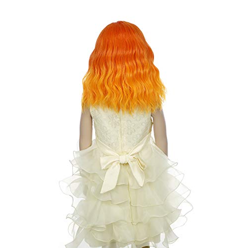Image of PATTNIUM Flame Fire Wig Short Ombre Orange Wig for Women Cosplay Halloween Party Costume Synthetic Wigs