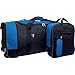 Expandable & Foldable Wheelie Fly Bag – Compact 31" Holdall with Wheels, Side Pockets & Shoulder Strap (Blue)