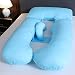 47-B. Cuscino da Donna Incinta, Cuscino A Forma di U, Cuscino per Dormire A Vita, Cuscino in Gravidanza Lastenziale Cuscino Sdraiato, Cuscino per Donne Incinte Multifunzione (Color : Blue)