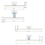 kalb Material für Möbel Lampa LED do lustra 600 mm lampa do zabudowy 230 V lampa łazienkowa chromowana, do wyboru: 600 mm – ciepła biel