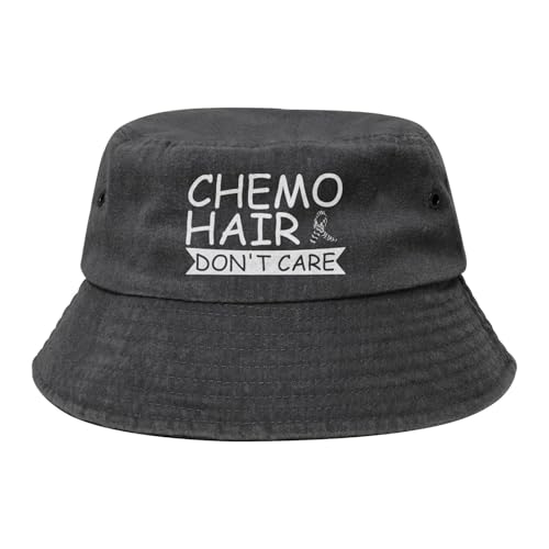 Qauirfe Chemo Hair Don't Care Neuroendocrine Cancer Fashion Cowboy Denim Fisherman Hat Outdoor Fishing Cap Sun