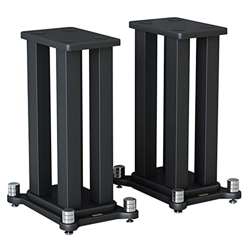 Supports d'enceintes grands modèles de 80 cm en métal noir pour scène et studio