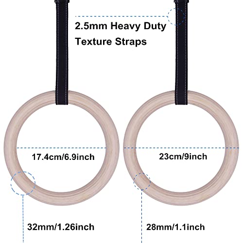 CAEEKER 28/32 mm gymnastiekring met verstelbare riemen Crossfit Home Gym Fitness Pull Ups krachttraining… - Image 5