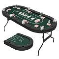 COSTWAY Mesa de Póker Plegable para 8 Jugadore…